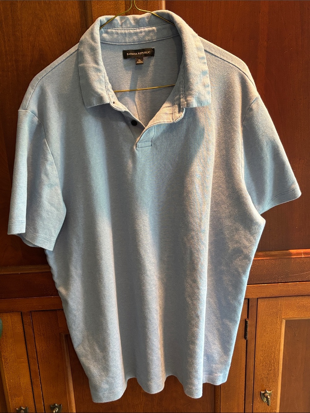Banana Republic Pale Blue Men's Polo Shirt